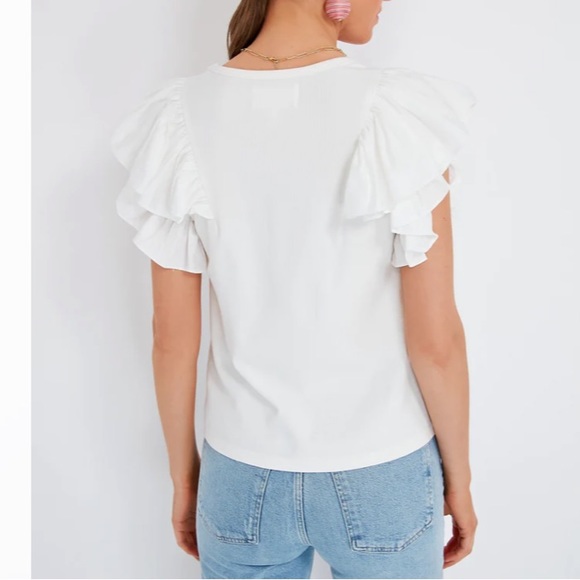 White Tory Flutter Sleeve Top
POMANDER PLACE - Picture 4 of 9